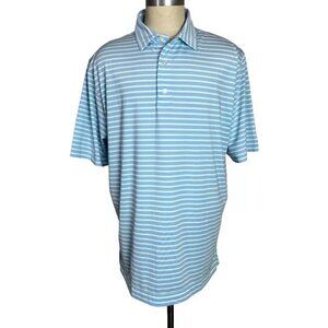 FootJoy FJ Golf Polo XL Pro Dry Lisle Performance Stretch Blue Stripe